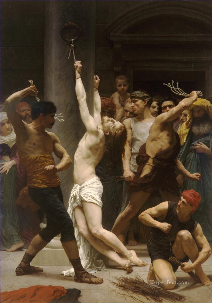 Le corps humain de la Flagellation du Christ William Adolphe Bouguereau Peintures à l'huile